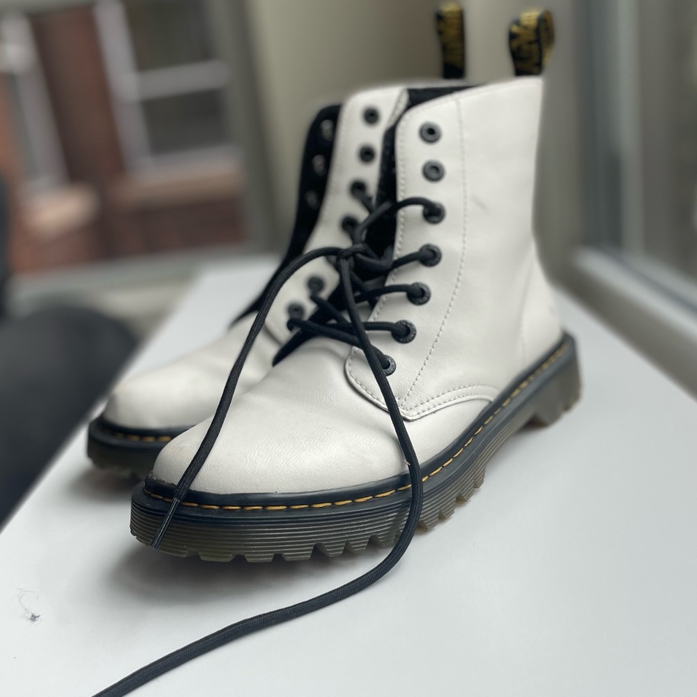 White Doc Martens. Woman’s size 9.